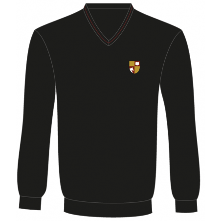 Black V-Neck Sweater -- [PRE K - GRADE 12]