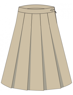 Khaki Skirt<br/>[GRADE 1 - GRADE 10]
