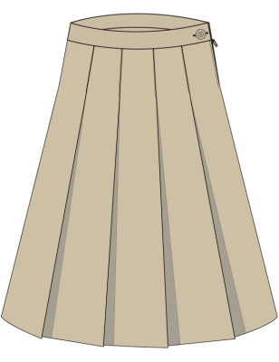 Khaki Skirt<br/>[GRADE 1 - GRADE 10]