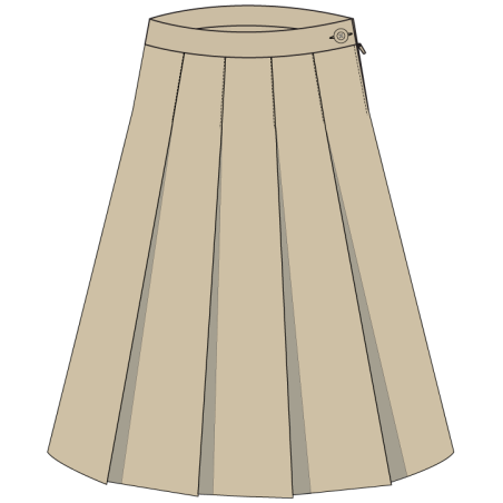 Khaki Skirt -- [GRADE 1 - GRADE 10]