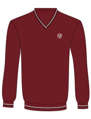 Red V-Neck Jumper