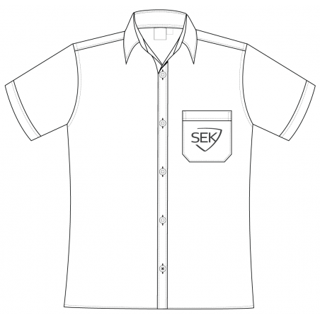White Short Sleeve Blouse -- [GRADE 6 - GRADE 12]