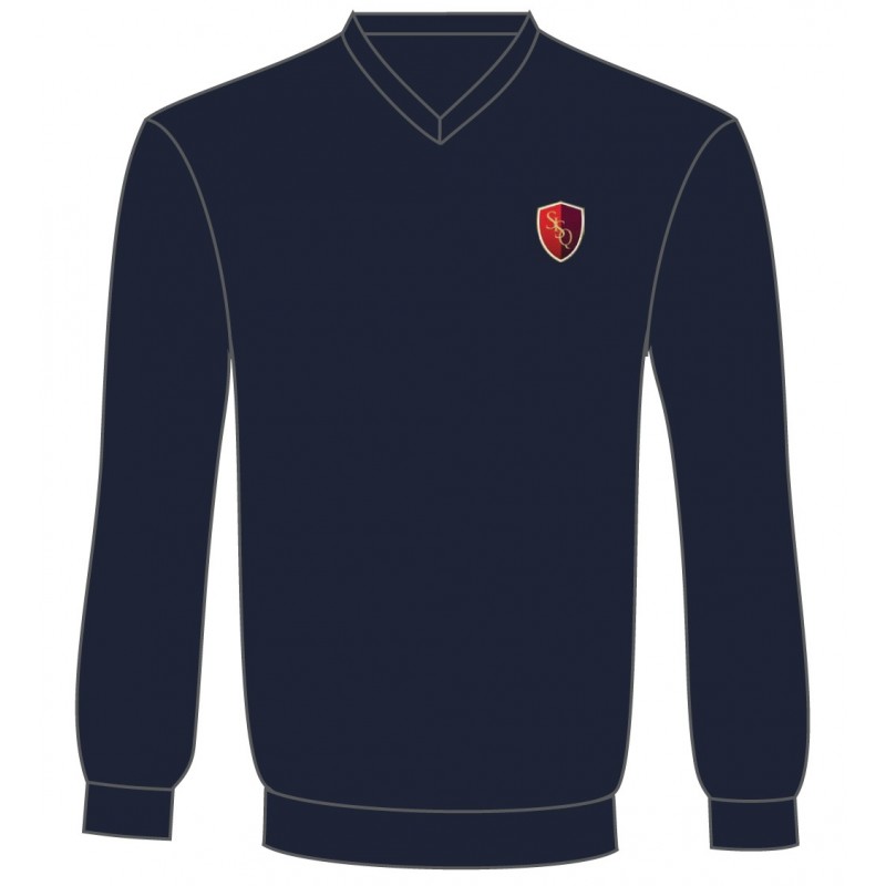 Navy Blue V Neck Sweater -- [PRE-SCHOOL 1 - GRADE 10]