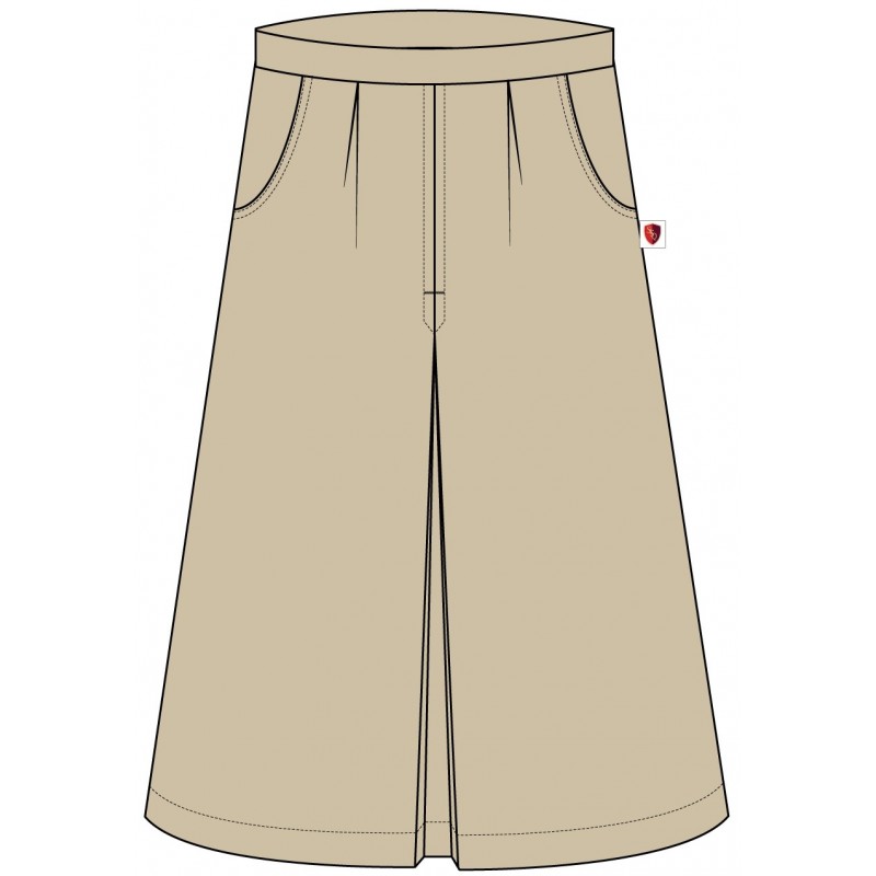 Khaki Knee Length Skirt -- [PRE-SCHOOL 1 - GRADE 10]