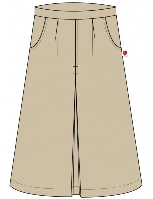 Khaki Knee Length Skirt -- [KINDERGARDEN - GRADE 10]