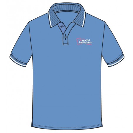 Sky Blue Polo T.Shirt -- [PRE K - FS1,FS2]