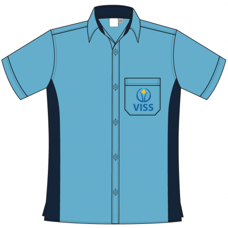 Sky Blue Shirt With Panel -- [GRADE 6 - GRADE 12]