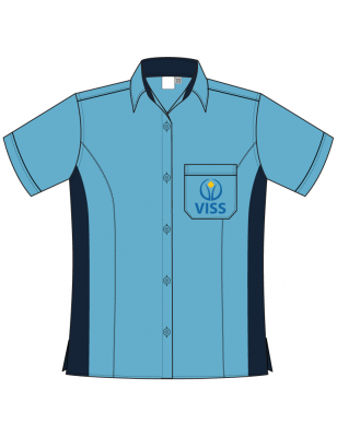 Sky Blue Blouse With Panel<br/>[GRADE 6 - GRADE 12]