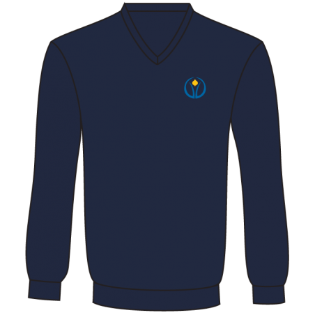 Navy Blue V Neck Sweater -- [Pre-K - GRADE 7]