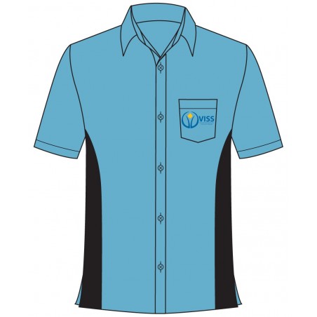 Sky Blue Shirt With Panel -- [GRADE 6 - GRADE 7]