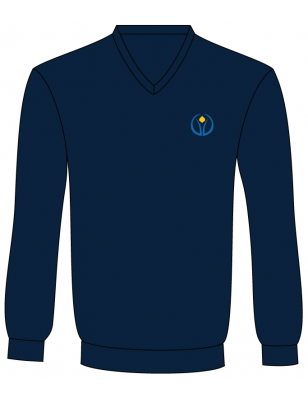 Navy Blue V Neck Sweater<br/>[Pre-K - GRADE 7]