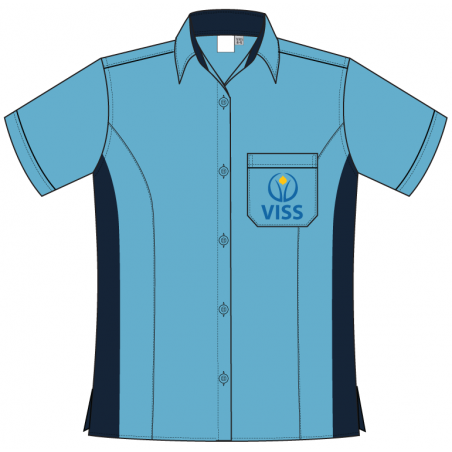 Sky Blue Blouse With Panel -- [GRADE 6 - GRADE 7]